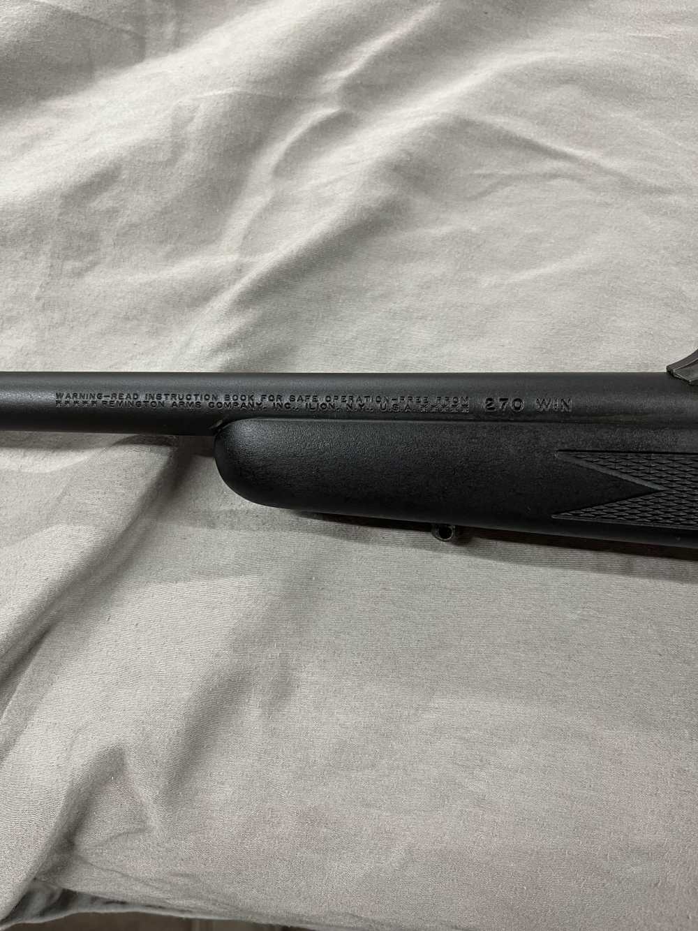 Remington 700 ADL Synthetic 270 Win with open sights Non Key Lock Bolt-img-7