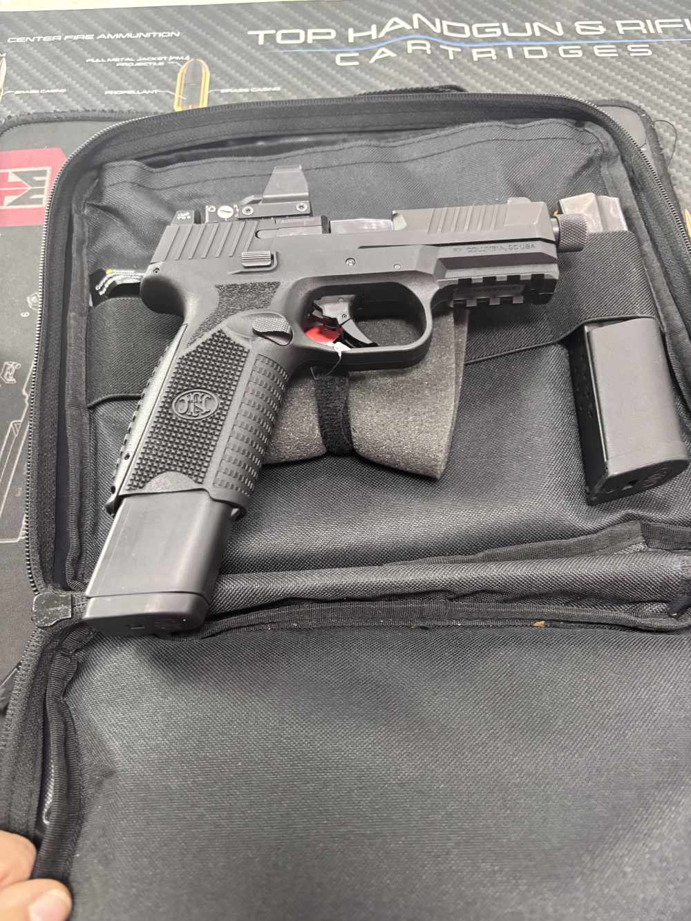 FNH 509 tactical 9mm 4.5” threaded barrel w/bag two mags and Leupold dp350-img-21