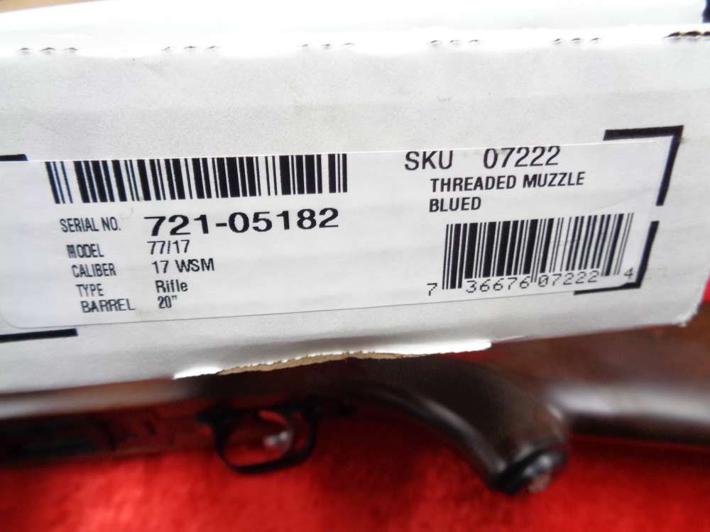 Ruger Model 77/17 17 WSM 20" THREADED Barrel Scope Rings Wood Stock I TRADE-img-19