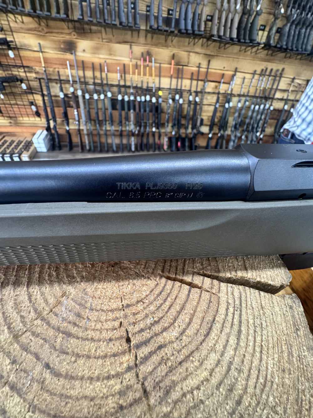Tikka T3x Superlite Rifle - 6.5 PRC, 4+1, 22.40", Fixed Green Synth Stock-img-3