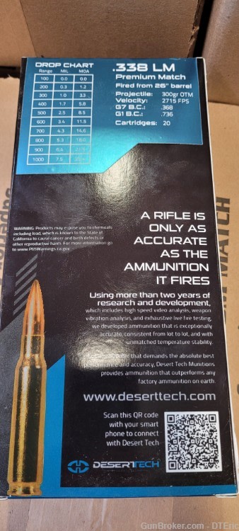 Desert Tech Munitions Premium Match 338 Lapua 300gr Scenar-img-1