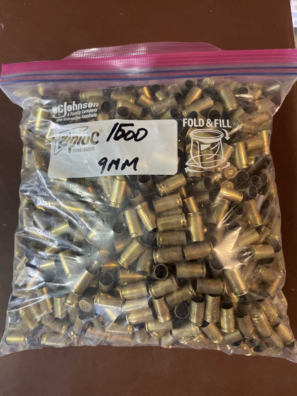 9 mm once fired brass 1500 pieces-img-0