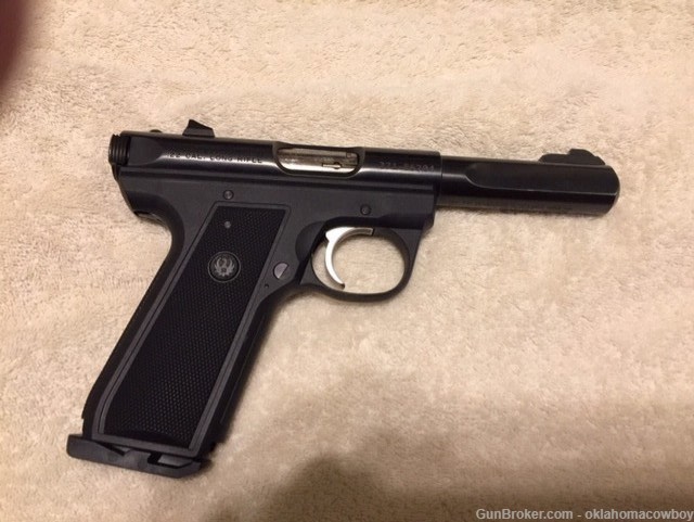 Ruger MKIII 22/45 .22LR 4" Slabside Target Barrel Pistol Like NEW-img-1