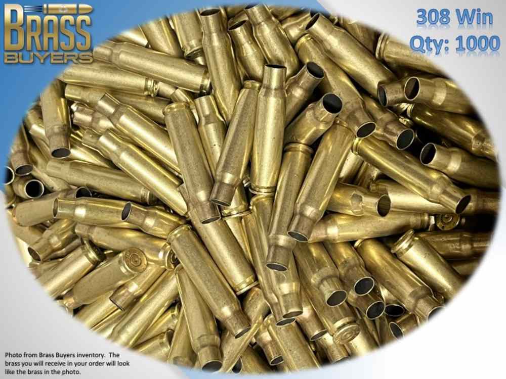 1000 PIECES - 7.62x51 NATO / 308 ONCE FIRED BRASS + MANUAL-img-0