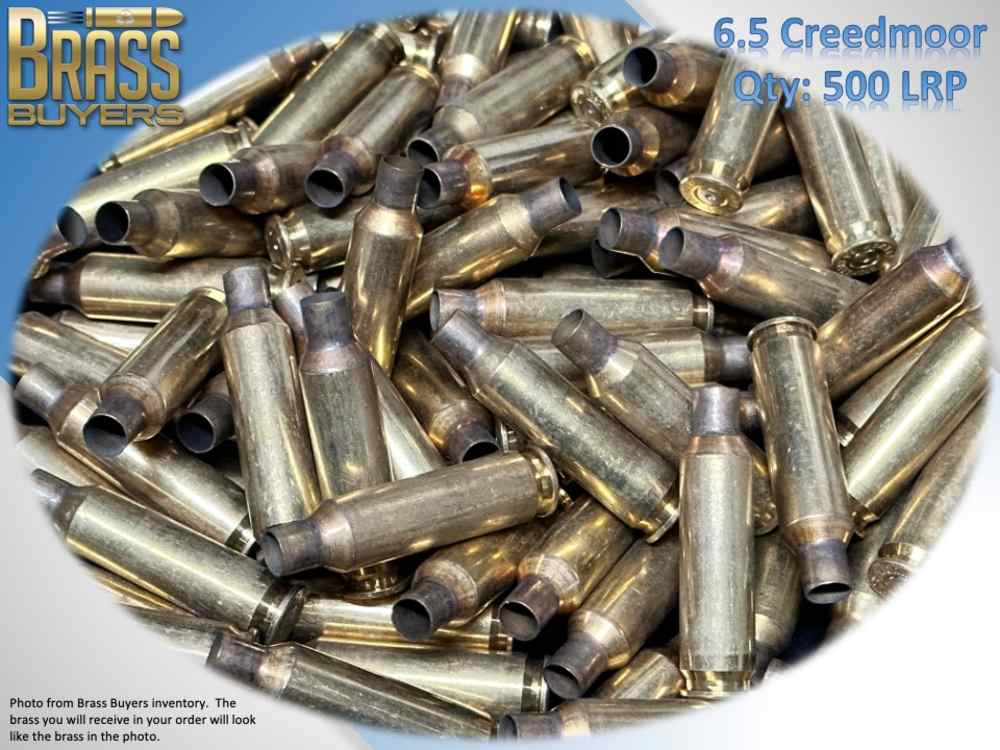 500 PIECES - 6.5 CREEDMOOR ONCE FIRED BRASS (LRP) + MANUAL-img-0