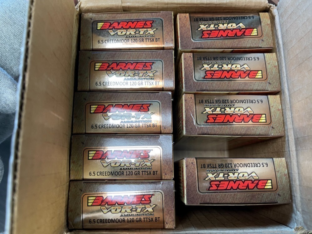 Barnes Bullets VOR-TX Rifle 6.5 Creedmoor 120 gr Tipped TSX Boat-Tail-img-3