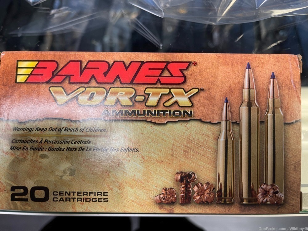 Barnes Bullets VOR-TX Rifle 6.5 Creedmoor 120 gr Tipped TSX Boat-Tail-img-0