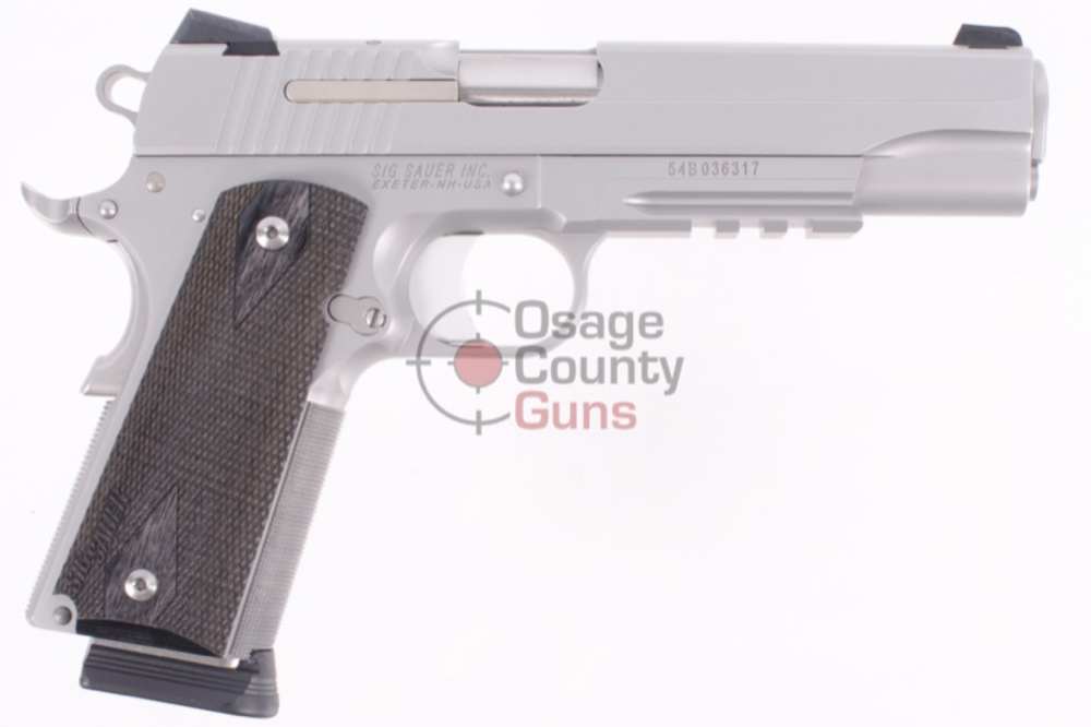 Sig Sauer 1911 Stainless Railed w/ NS - CA Compliant - 5" - .45 ACP-img-12