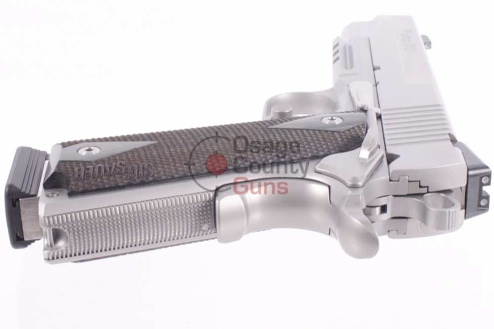 Sig Sauer 1911 Stainless Railed w/ NS - CA Compliant - 5" - .45 ACP-img-6