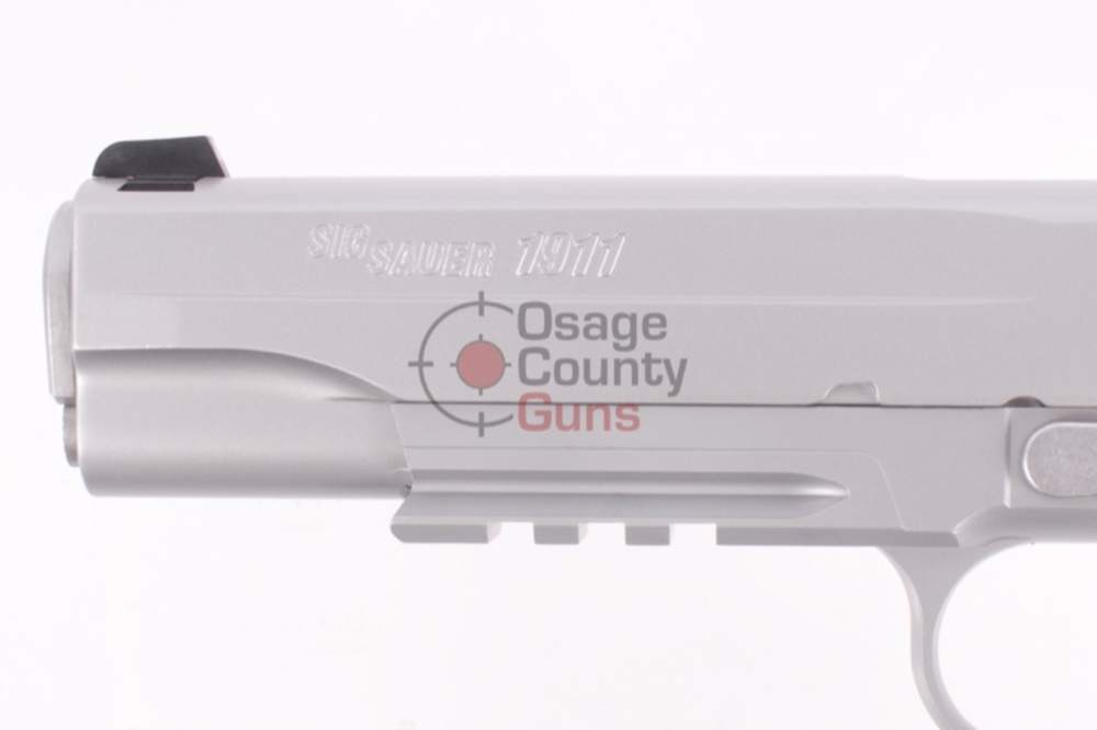 Sig Sauer 1911 Stainless Railed w/ NS - CA Compliant - 5" - .45 ACP-img-2