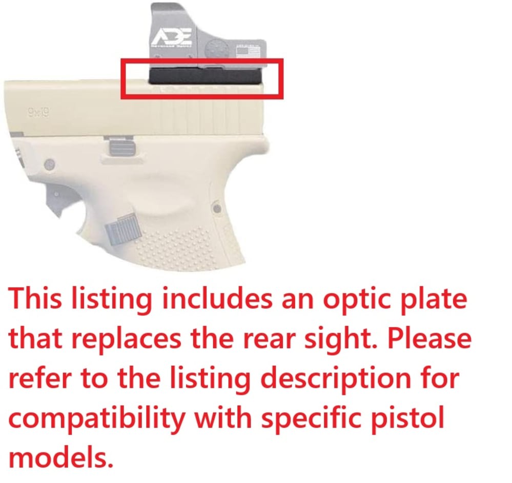 Ade RD3-029 Red Dot + Optic Mount Plate for "Non Optic Ready" HK VP9 Pistol-img-3