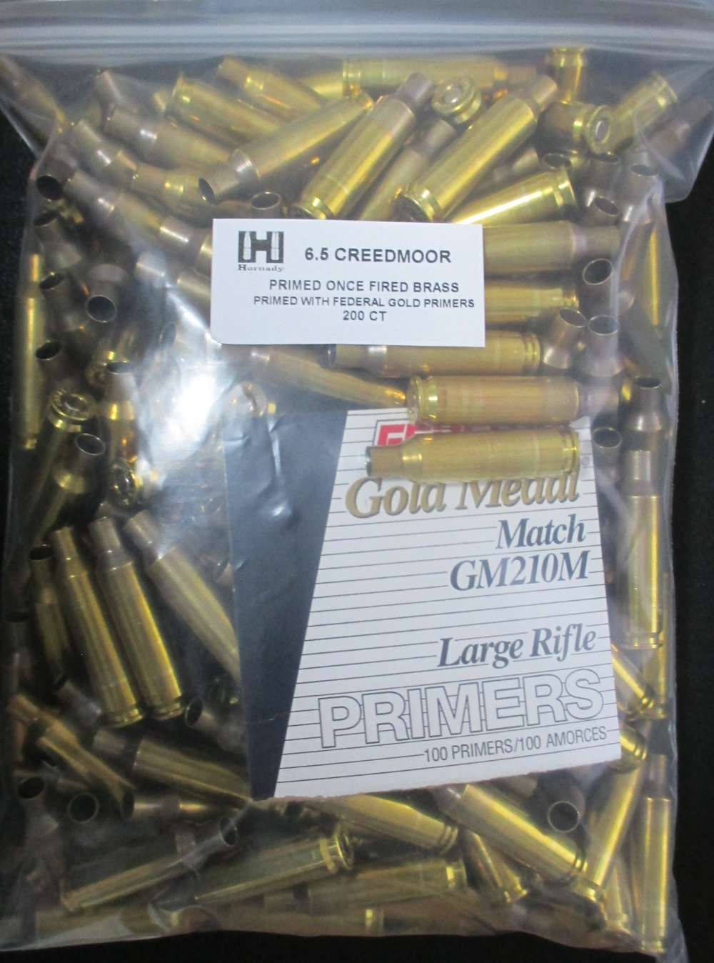 HORNADY 86281 - 6.5 CREEDMOOR BRASS - ONCE FIRED - SIZED AND PRIMED - 200CT-img-0