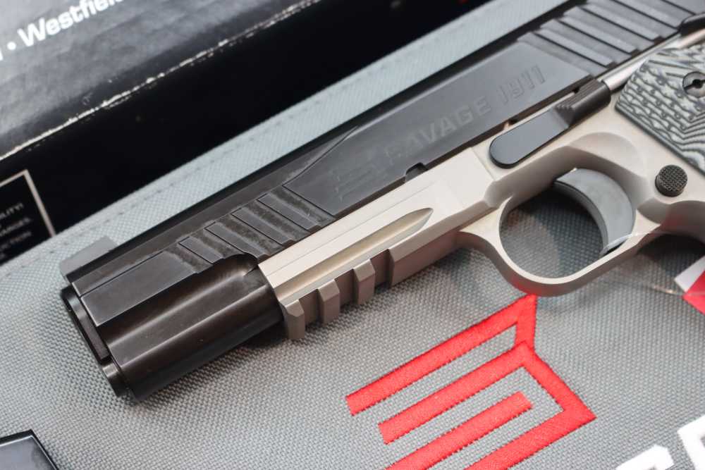 Savage Arms Model 1911 Pistol 45ACP 2-TONE 5" Ambi MS RAIL GUN Night Sight-img-2