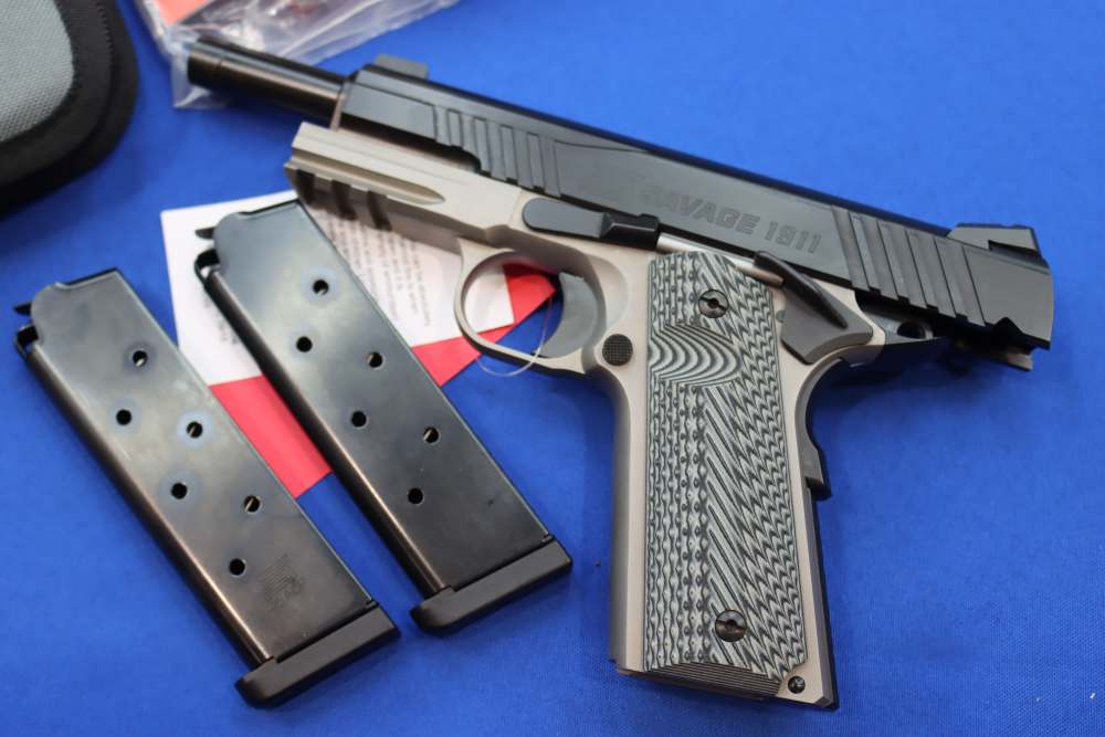 Savage Arms Model 1911 Pistol 45ACP 2-TONE 5" Ambi MS RAIL GUN Night Sight-img-26