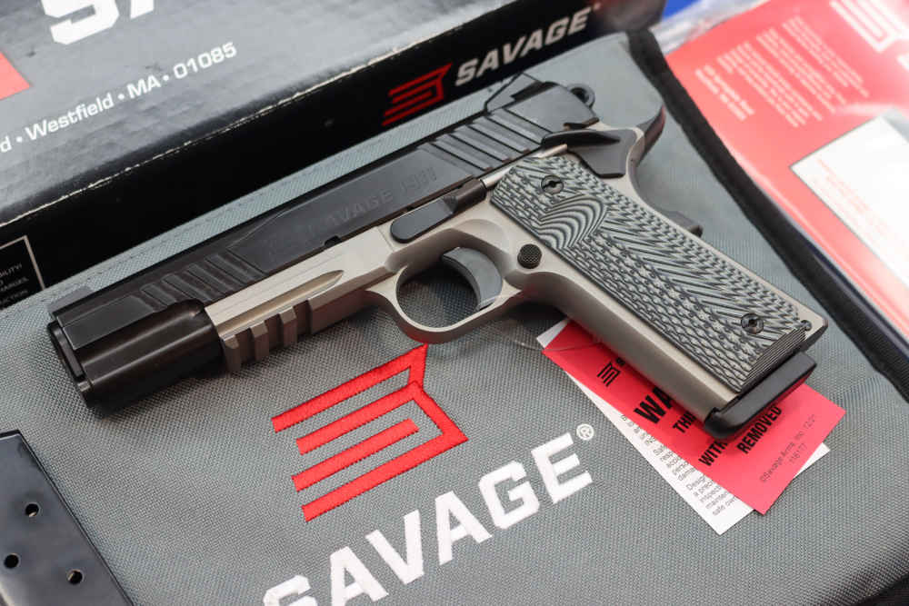 Savage Arms Model 1911 Pistol 45ACP 2-TONE 5" Ambi MS RAIL GUN Night Sight-img-1