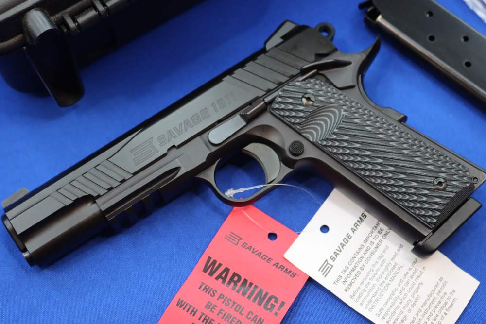 Savage Arms Model 1911 Pistol 45ACP BLK 5" Ambi Safety RAIL GUN Night Sight-img-2