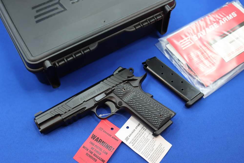 Savage Arms Model 1911 Pistol 45ACP BLK 5" Ambi Safety RAIL GUN Night Sight-img-0