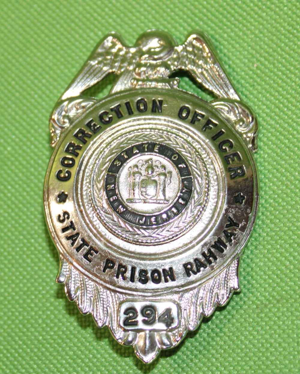 Obsolete State PRISON RAHWAY NEW JERSEY Corrections Officer Law Badge #78-img-0