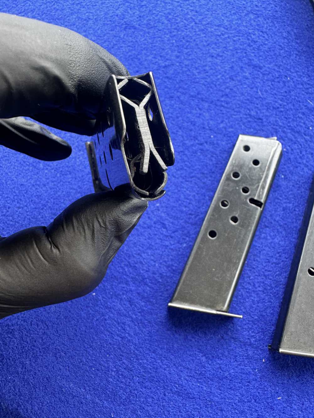 Vintage Smith Wesson model 39, 39-2 Magazines 9mm 8 Rnd Blued Steel X Follo-img-0