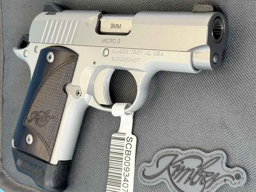 Kimber Micro 9 9mm Stainless Rosewood 2 magazines & holster NEW!-img-6