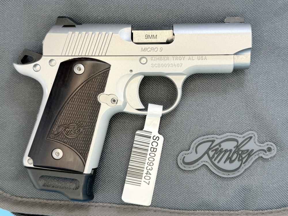 Kimber Micro 9 9mm Stainless Rosewood 2 magazines & holster NEW!-img-4
