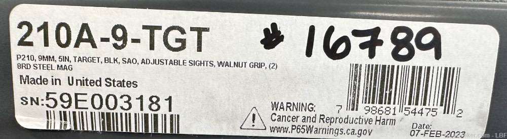 Sig Sauer P210 9mm 5" Barrel Target Grips-img-2