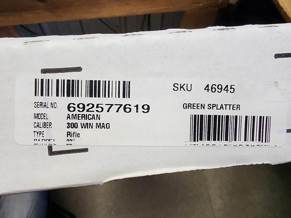 NEW RUGER AMERICAN GENERATION 2 .300 WIN MAG 22" THREADED GREEN SPLATTER WM-img-1