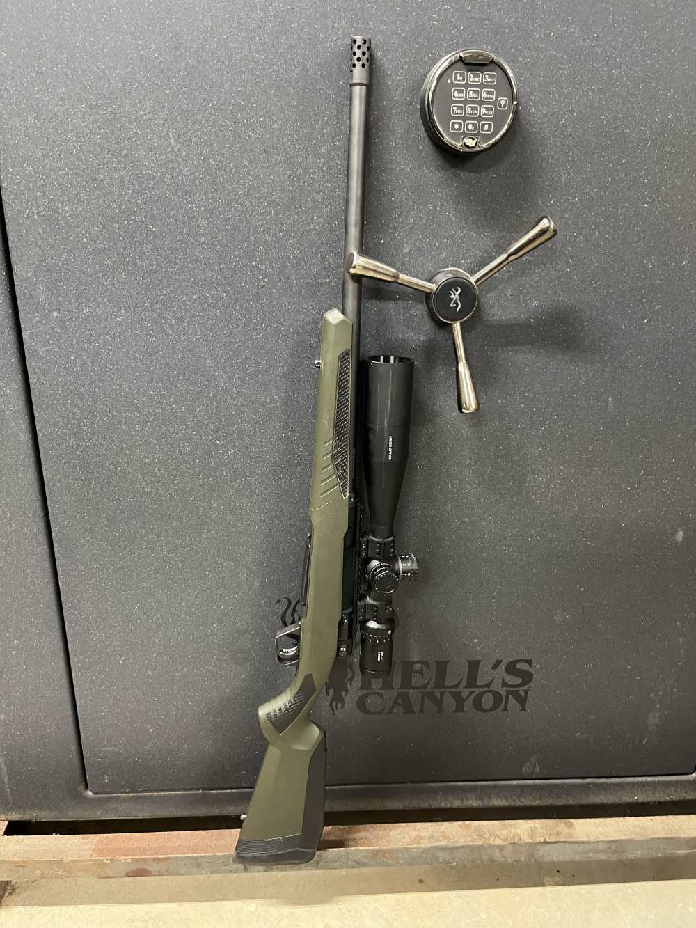 Savage impulse 6.5 creedmoor hog hunter OD Green 24X50 Arken scope READ-img-6