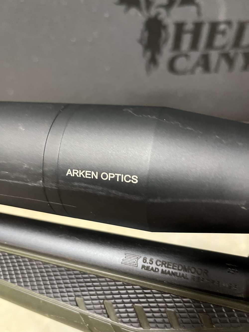 Savage impulse 6.5 creedmoor hog hunter OD Green 24X50 Arken scope READ-img-12