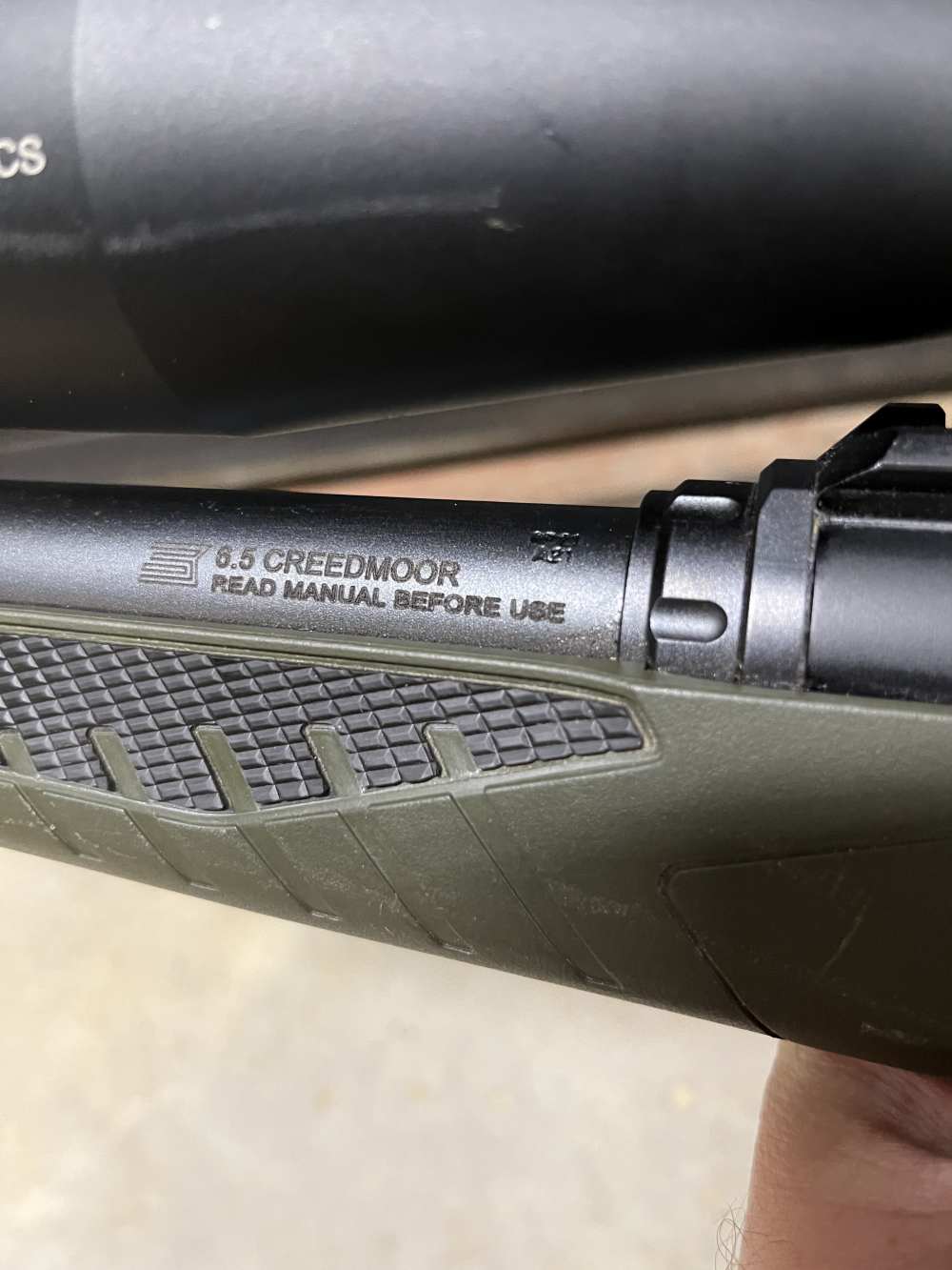 Savage impulse 6.5 creedmoor hog hunter OD Green 24X50 Arken scope READ-img-11