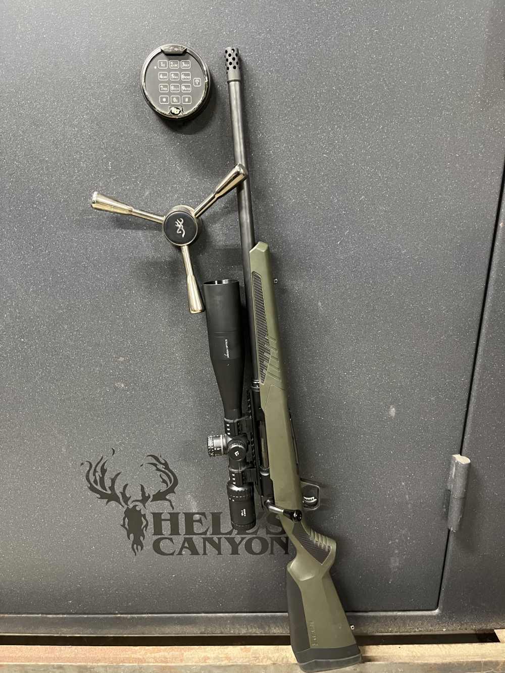 Savage impulse 6.5 creedmoor hog hunter OD Green 24X50 Arken scope READ-img-0