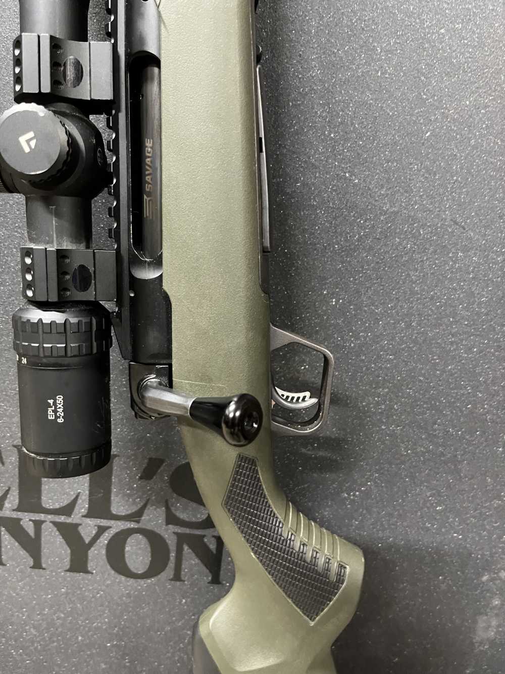 Savage impulse 6.5 creedmoor hog hunter OD Green 24X50 Arken scope READ-img-2