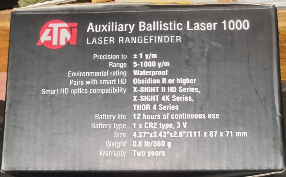 ATN Auxiliary Ballistic Laser 1000 Laser Rangefinder-img-2