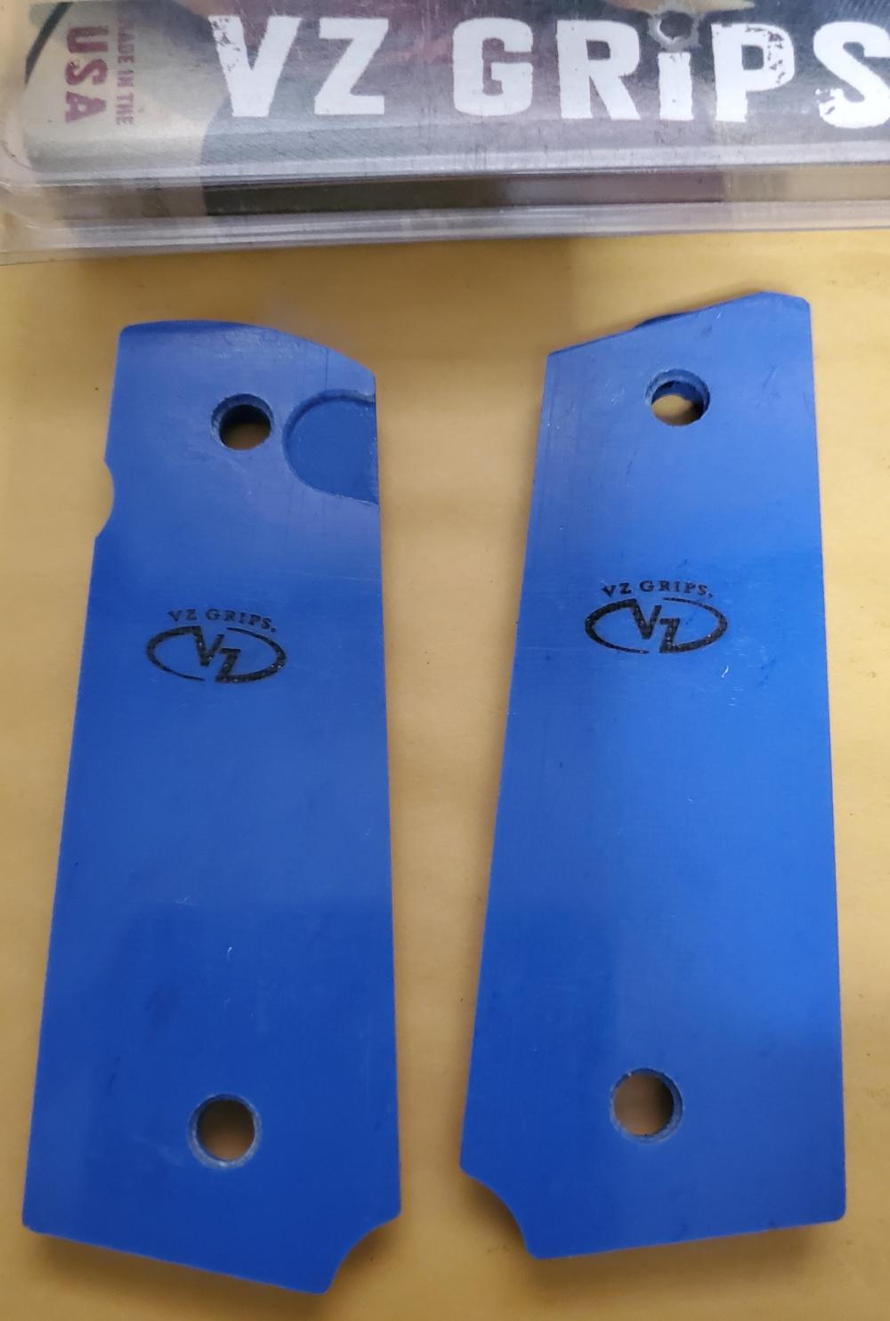 VZ Grips Blue Composite Standard Grips 1911 NEW-img-1