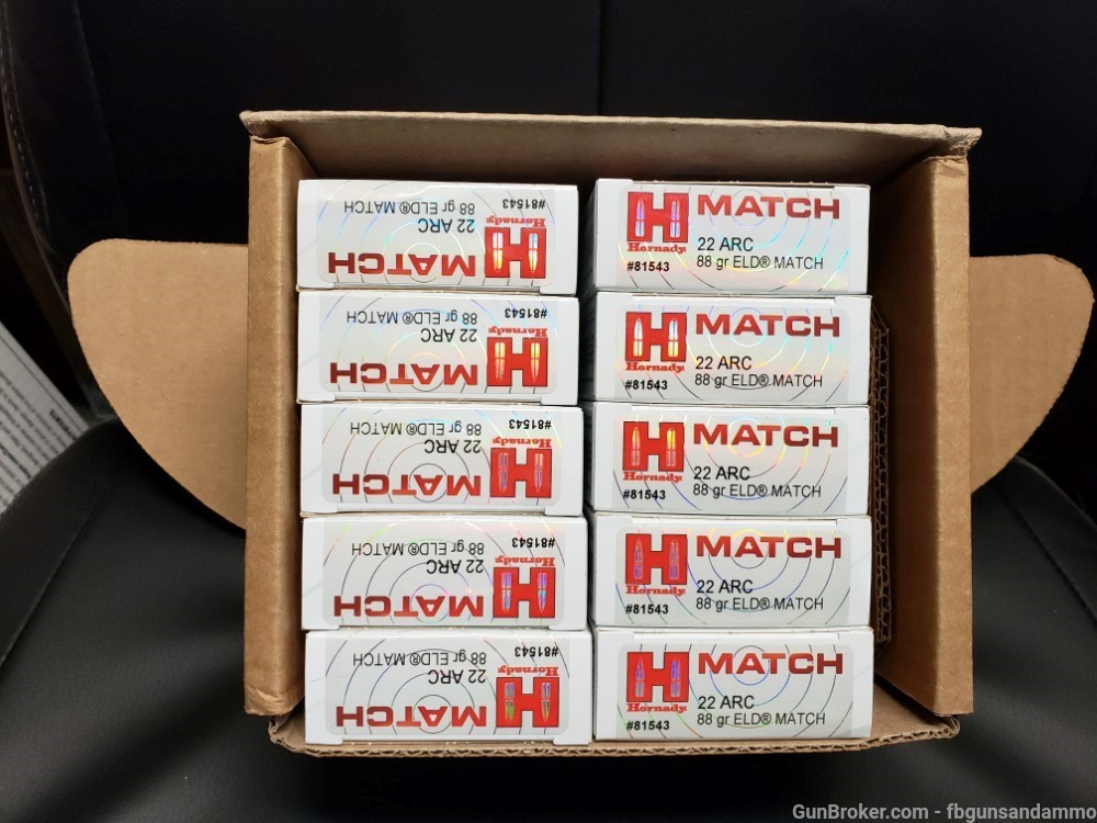 IN STOCK! NEW! 200 ROUNDS HORNADY 22 ARC 88 ELD-M ELDM MATCH ELD .22-img-0