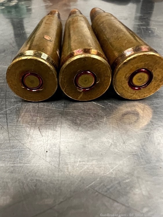 50 BMG Green Tip APT Saudi - Sterile/blank Headstamp (Lot of 3)-img-1