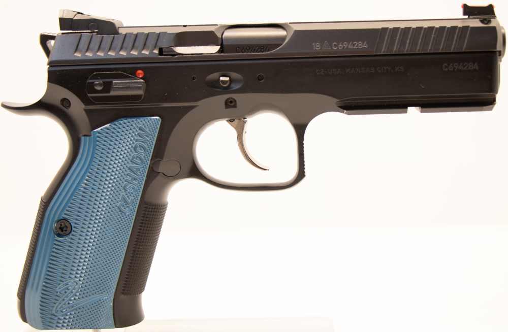 LNIB CZ Shadow 2 Semi-Auto DA/SA Pistol 9mm / 4.7" / 17 Rd. Blue Grips-img-1