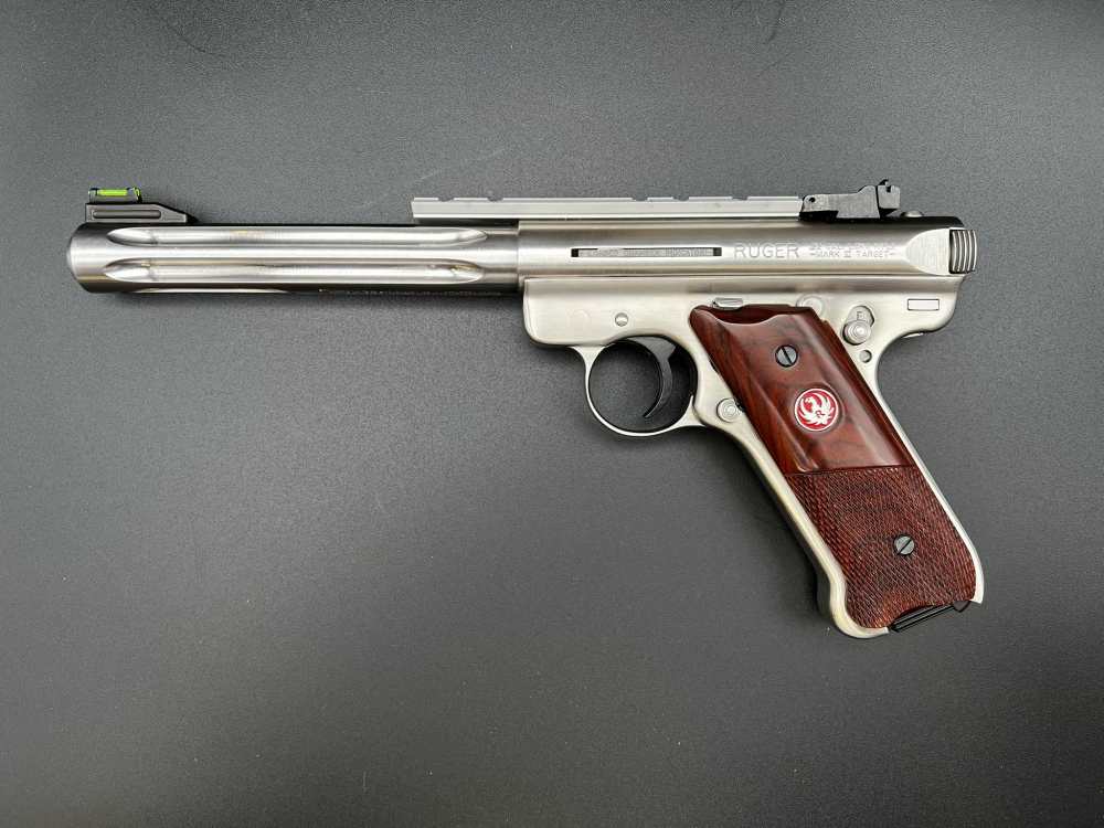 Ruger Mark III Hunter .22 LR – Stainless 6.88" Fluted Barrel Excellent Cond-img-5