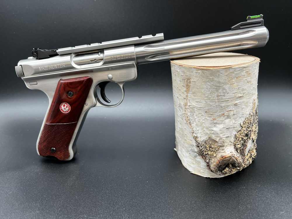 Ruger Mark III Hunter .22 LR – Stainless 6.88" Fluted Barrel Excellent Cond-img-3
