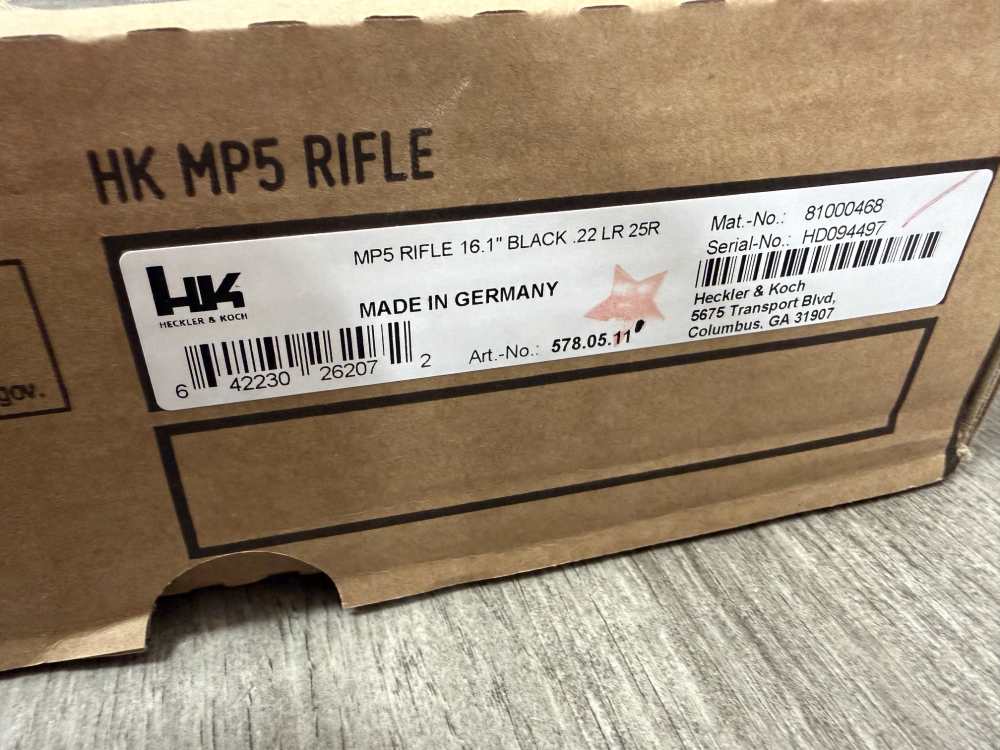 HECKLER & KOCH H&K MP5 22LR RIFLE FAUX SUPPRESSOR 81000468 BRAND NEW-img-12