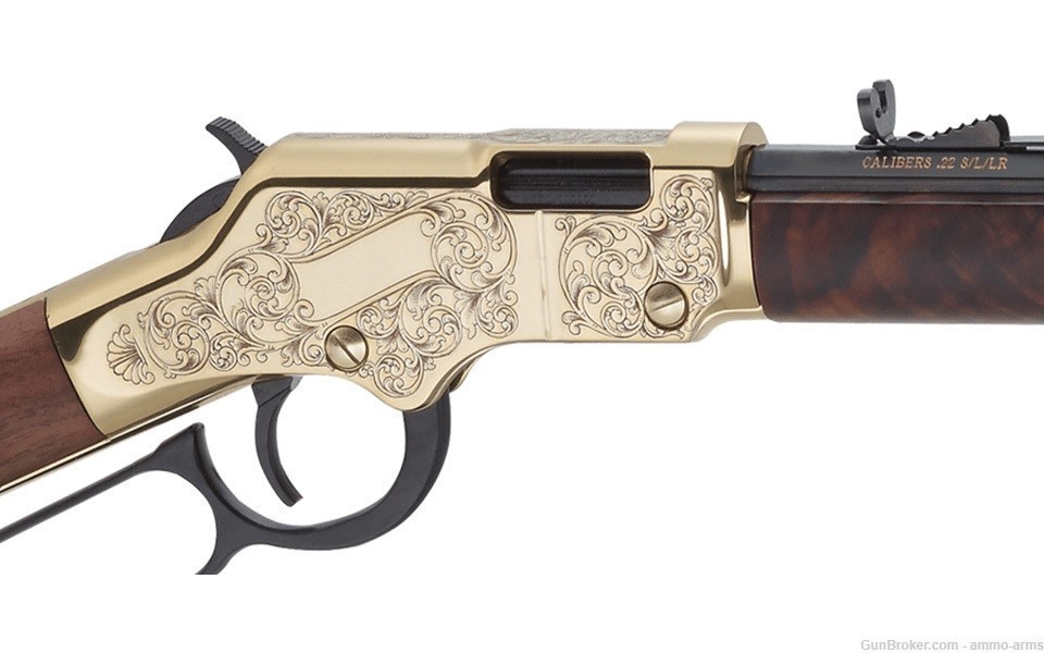 Henry Golden Boy Deluxe Engraved 3rd Edition .17 HMR 20" Walnut H004VD3-img-2
