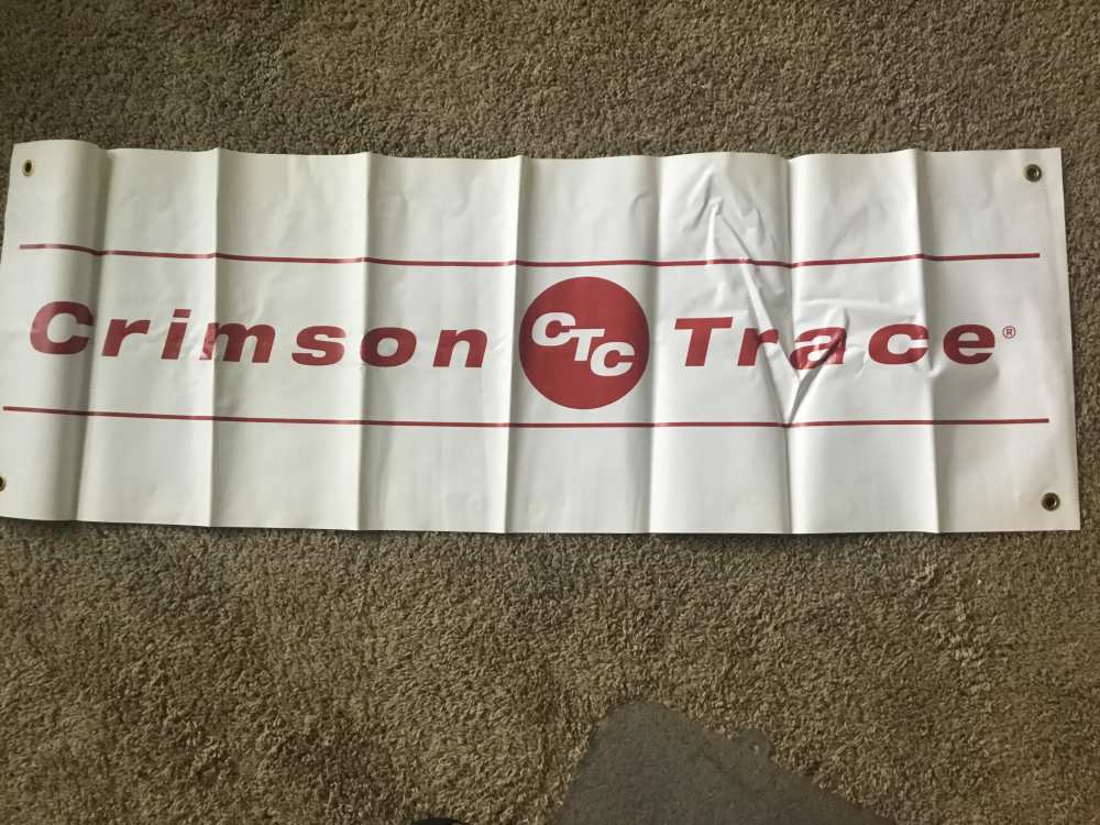Crimson Trace white hanging banner-img-0
