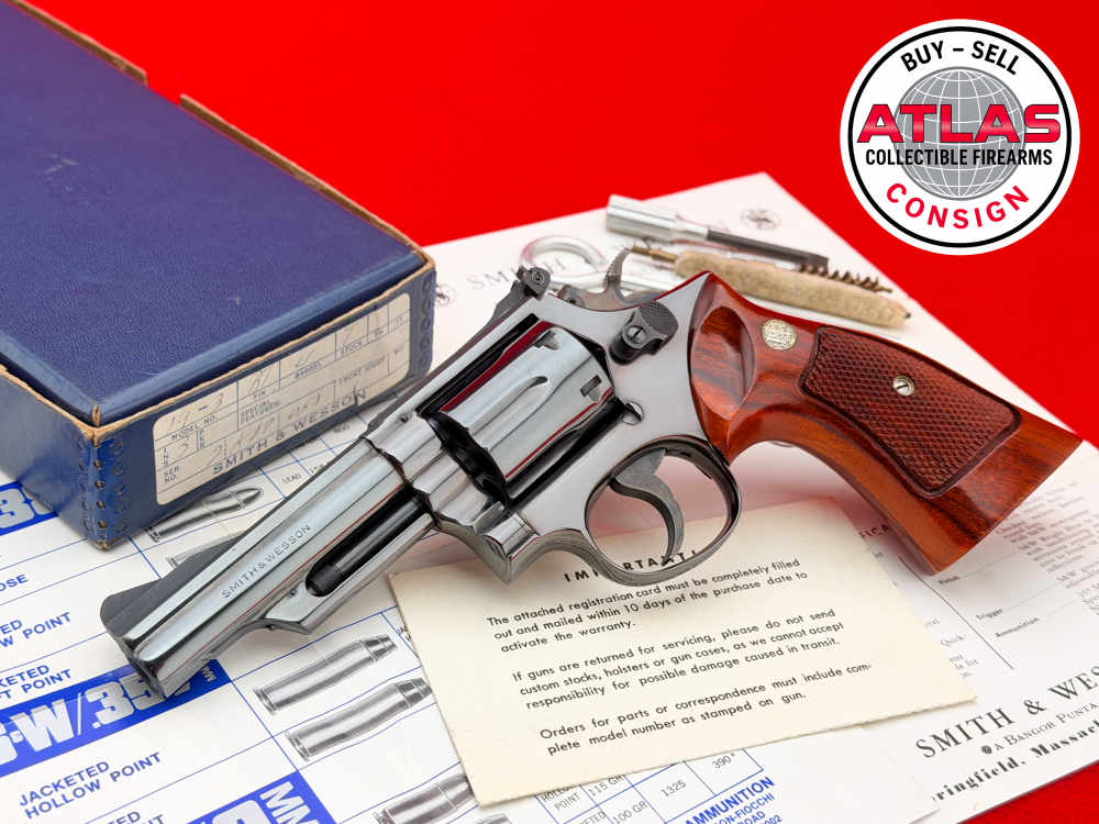 1971 Smith & Wesson Model 19-3 Combat Magnum 4" Blued .357 Magnum w/ Box-img-3