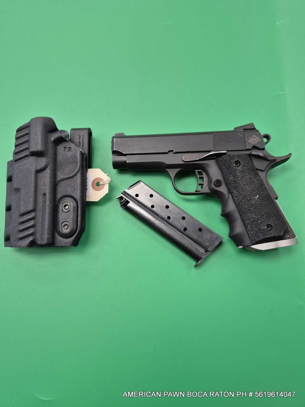 ROCK ISLAND ARMORY RIA 1911 A1-CS 9MM PISTOL  3.5" BARREL , HOLSTER, 2MG'S-img-0