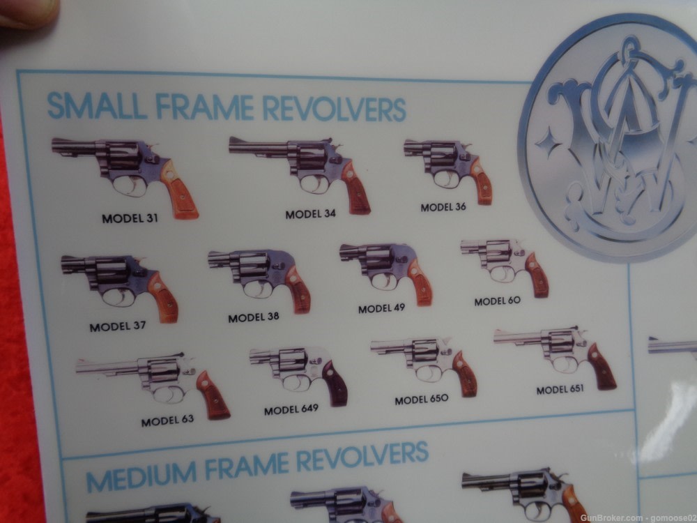 VINTAGE S&W Handgun Display Advertising Mat SW Smith Wesson Pistol Revolver-img-5