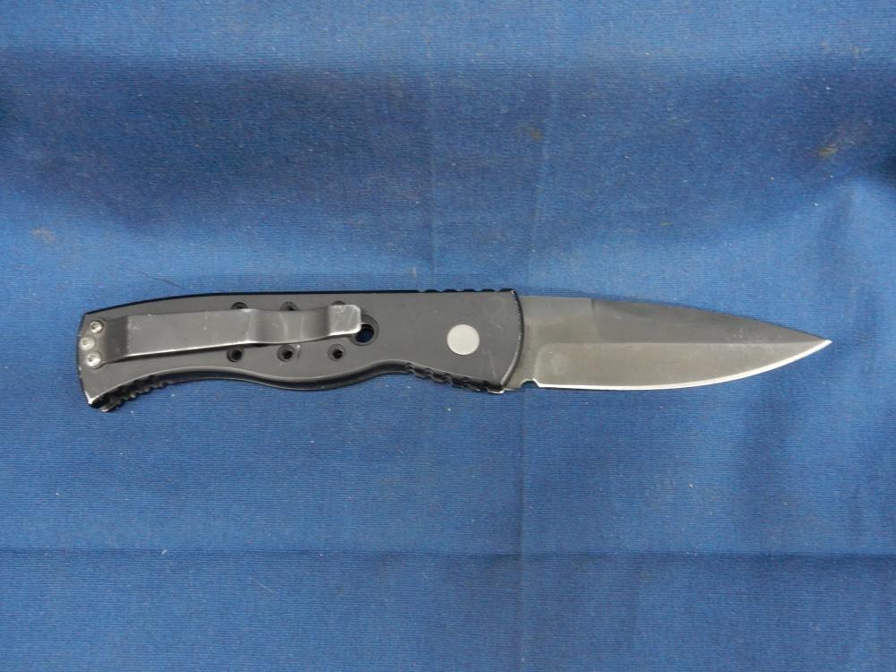 Pro-Tech TR-2 Automatic Knife Skeletonized Black Aluminum Handle Sheath-img-9