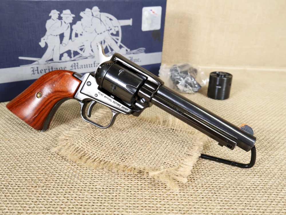 Heritage Rough Rider 4.75" 6-Rd Cocobolo .22LR/.22WMR Convertible Revolver-img-7