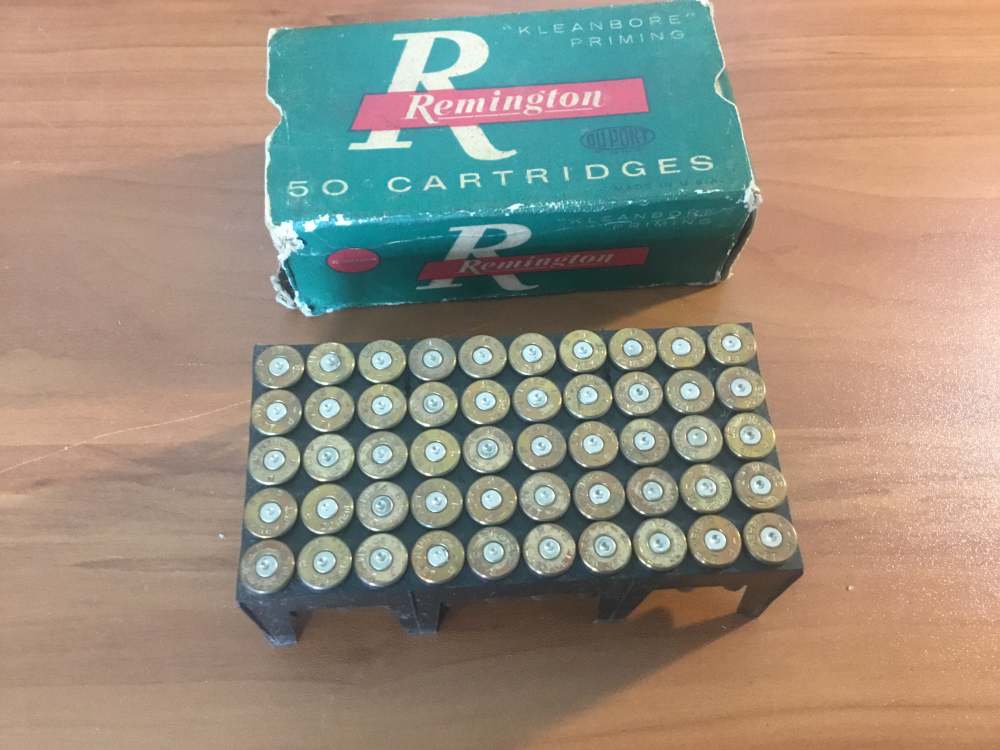 .22 Remington JET brass. 50 rounds of once fired in Remington box RARE-img-2