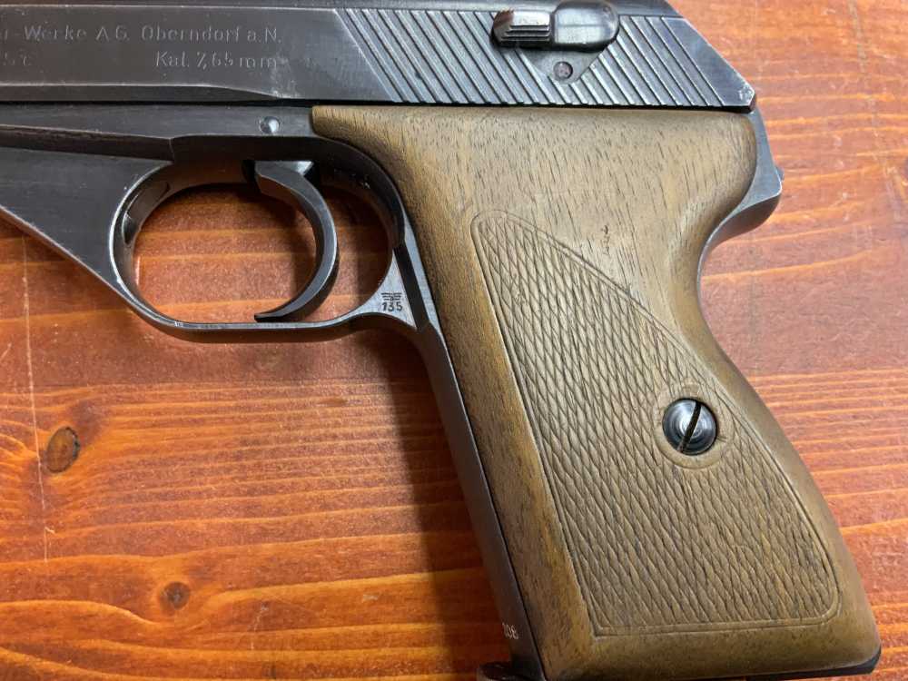 Mauser HSC w/Capture papers Waffen marks 7.65 .32ACP Trench art w/Holster-img-5