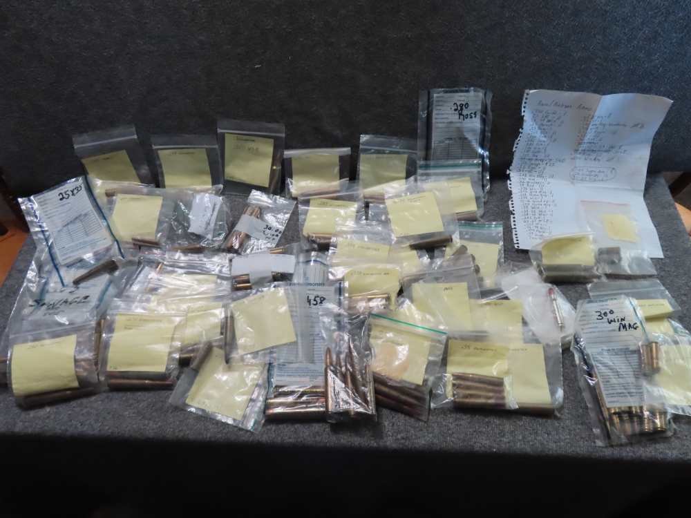 120 ROUNDS OF COLLECTABLE AND OBSOLETE RIFLE AMMO, BAGGED & TAGGED-img-0